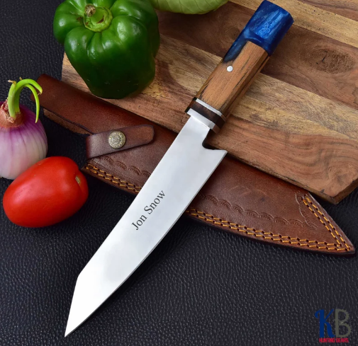 Personalized Kitchen Cleaver the juno -   Kitchen knives, Handmade  knives, Knife making