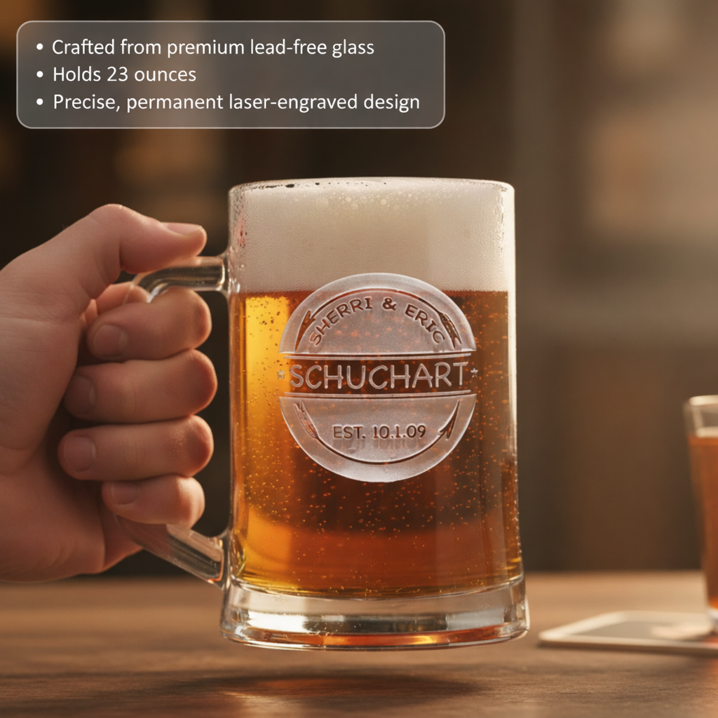 Rustic Arrows Personalized Beer Mug