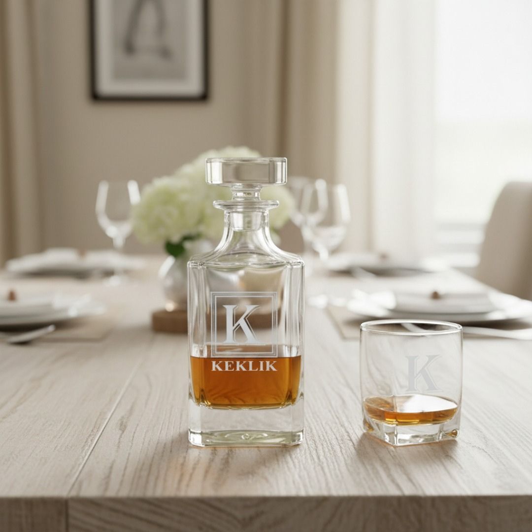 Premium Personalized Whiskey Decanter Set