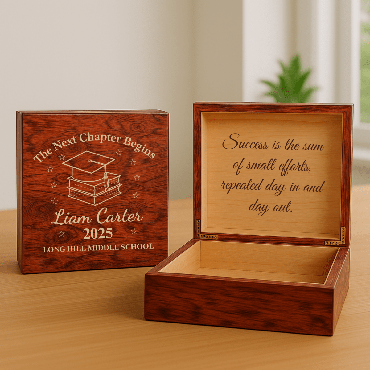 Unique Personalized Next Chapter Keepsake Box Customized Gifts for Men by Groovy Guy
