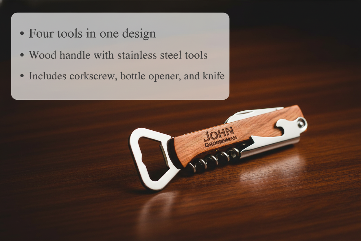 Personalized Corkscrew Multi-Tool