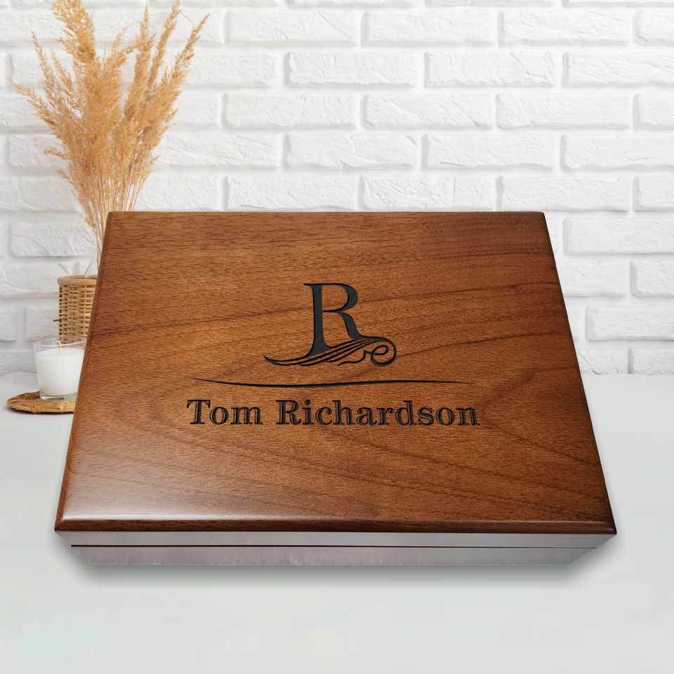 Personalized Walnut Gift Box