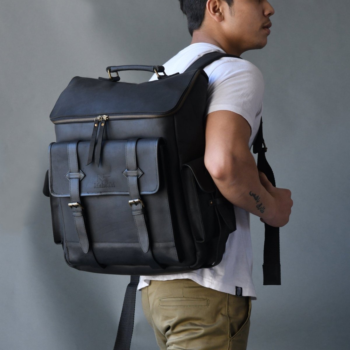 Unique Personalized Bozeman Jumbo Buffalo Customized Backpacks Gifts for Men by Groovy Guy