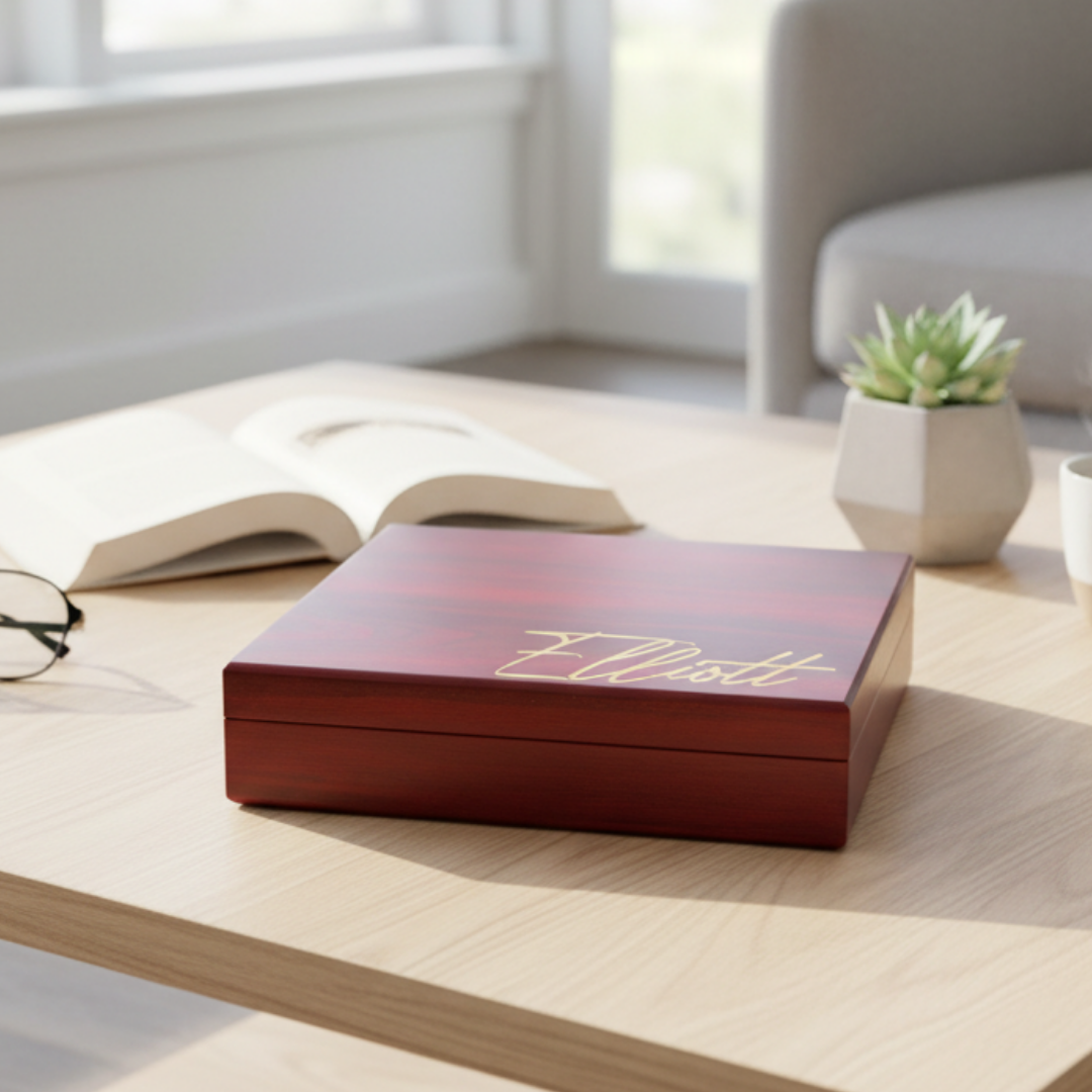 Personalized Men's Wooden Keepsake Box