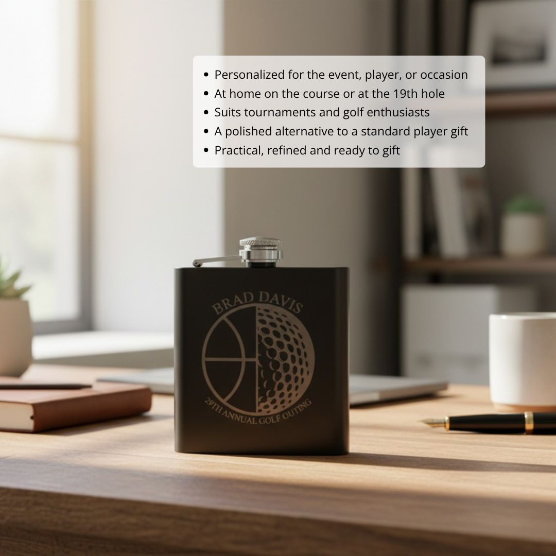 Customizable Golf Bag Flask