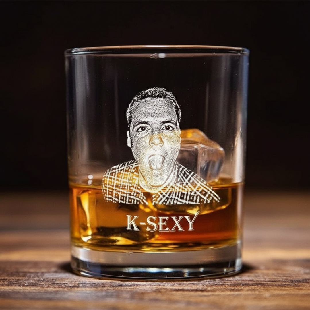 Low Ball Looker Custom Whiskey Glass