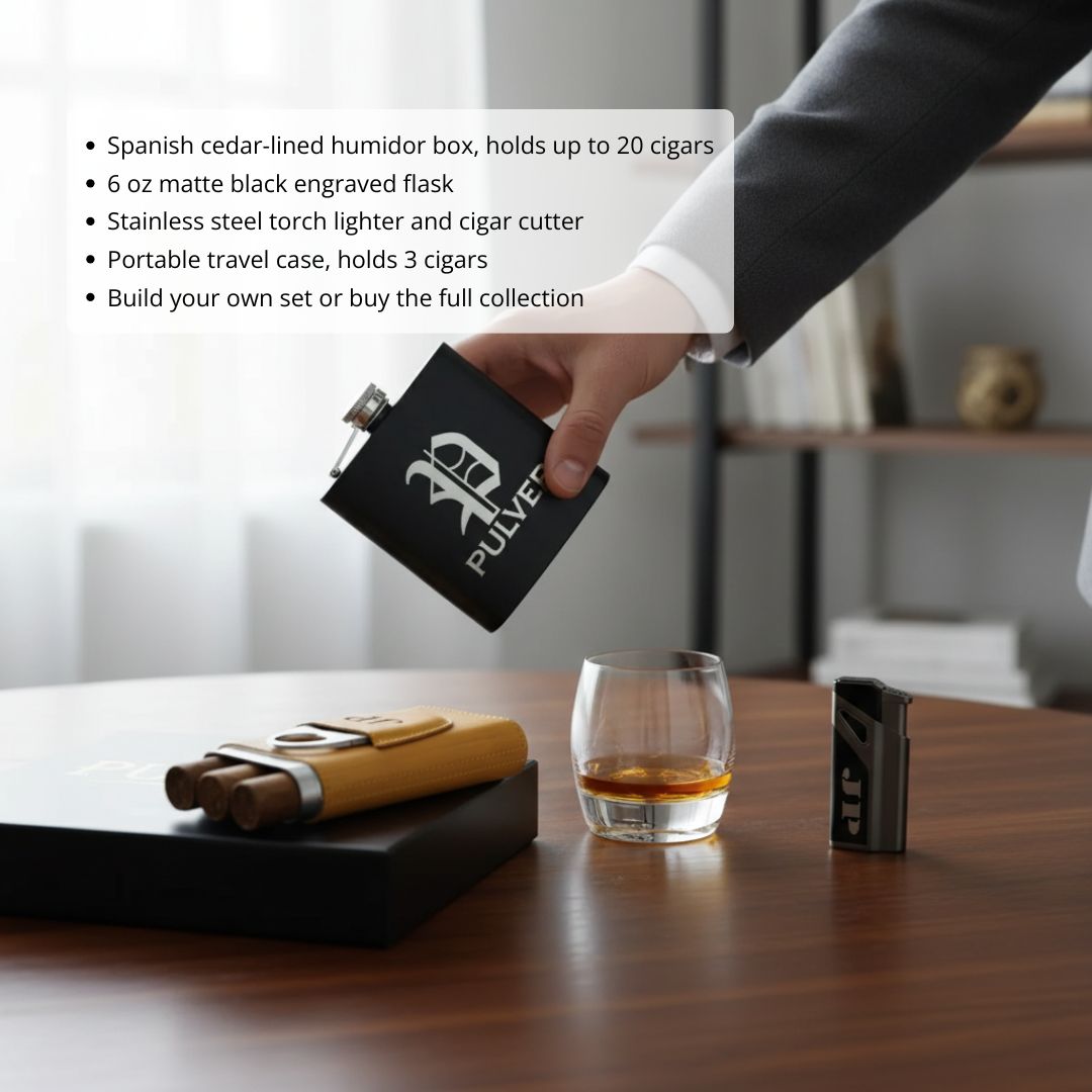 Midnight Cigar & Whiskey Gift Set