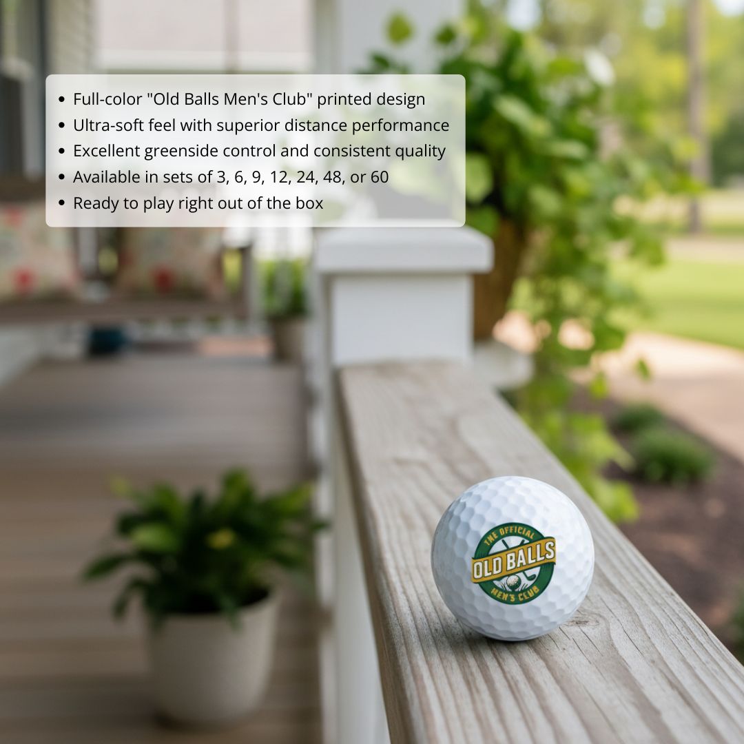 Funny Old Man Golf Balls