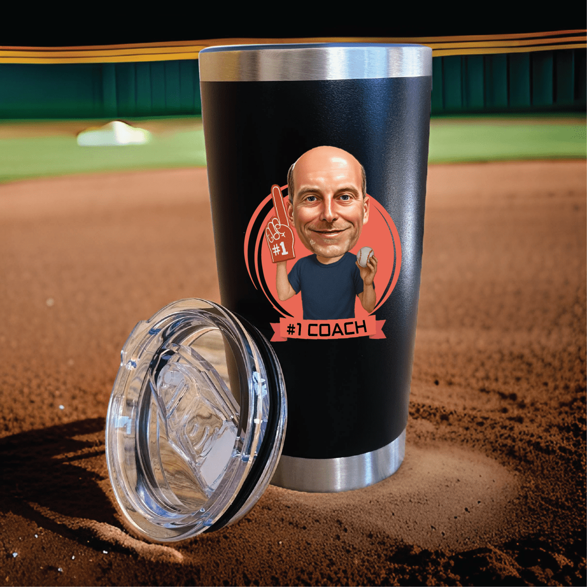 Unique Personalized All - Star Coach Tumbler Customized Gifts for Men by Groovy Guy
