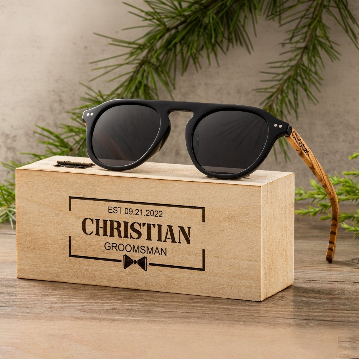 Unique Personalized Driftwood Defenders Customized Sunglasses Gifts for Men by Groovy Guy