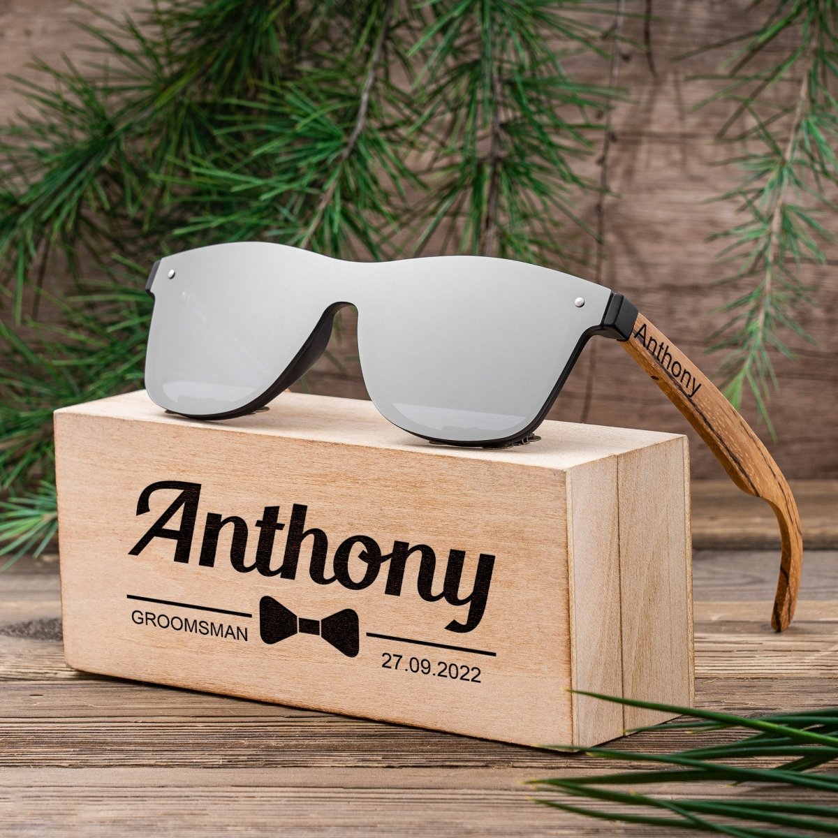 Unique Personalized UV Visors Customized Sunglasses Gifts for Men by Groovy Guy