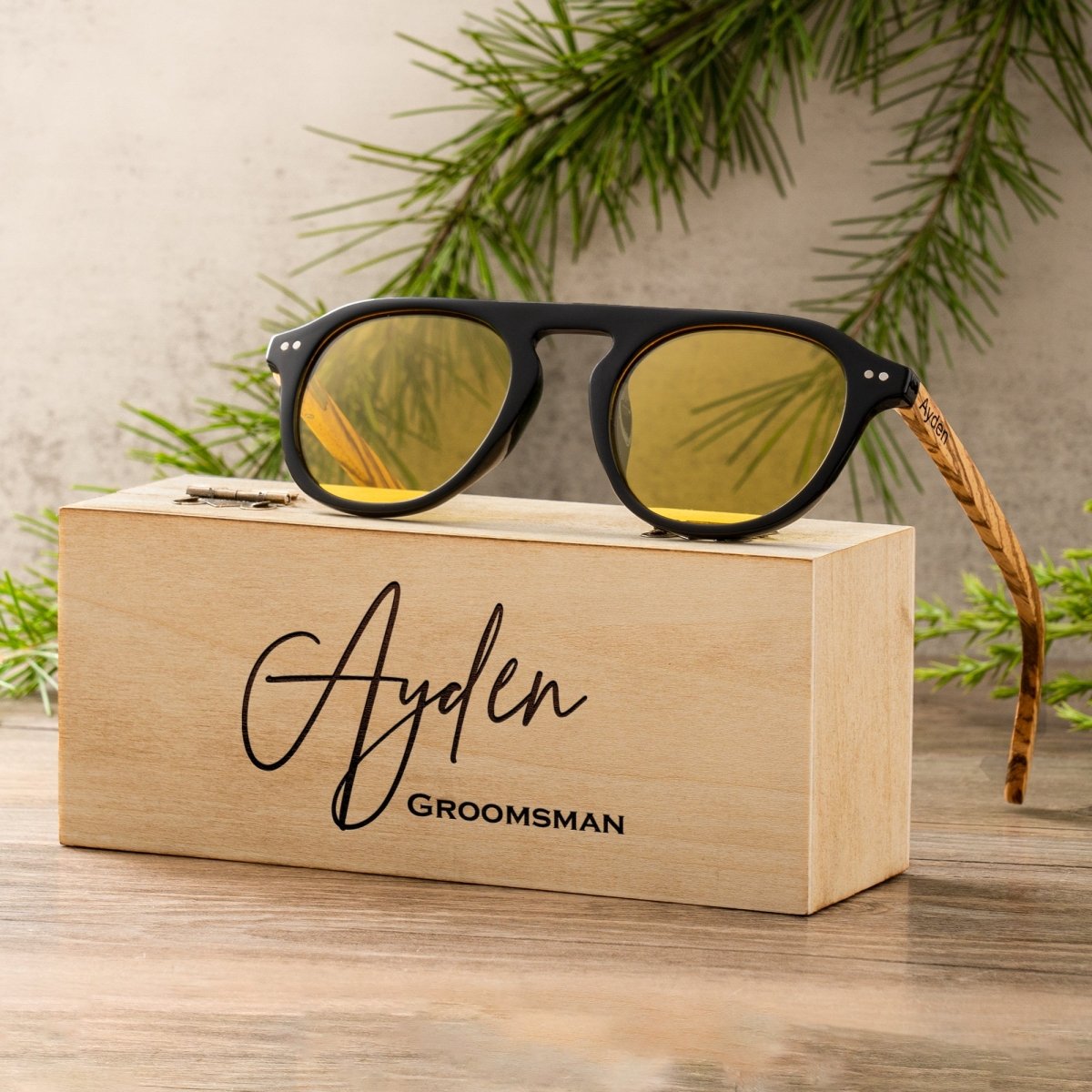 Unique Personalized Driftwood Defenders Customized Sunglasses Gifts for Men by Groovy Guy