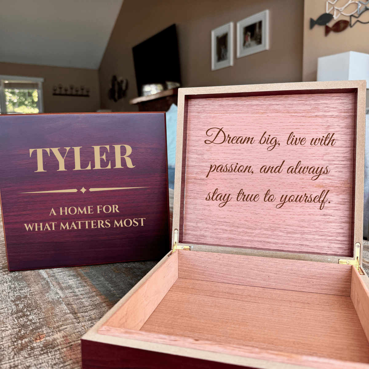 Unique Personalized Gentleman's Timeless Keepsake Box Customized Gifts for Men by Groovy Guy