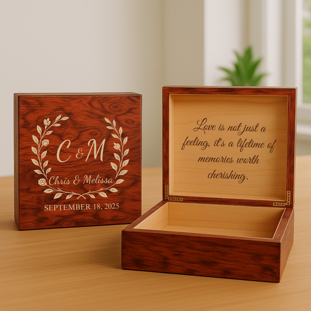 Unique Personalized Personalized Wedding Keepsake Box Customized Gifts for Men by Groovy Guy
