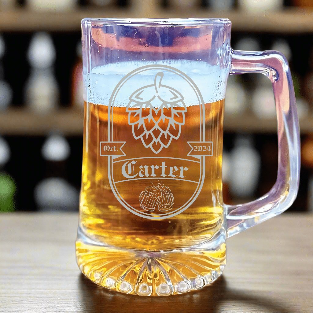 Unique Personalized Oktoberfest Beer Mug Customized Gifts for Men by Groovy Guy