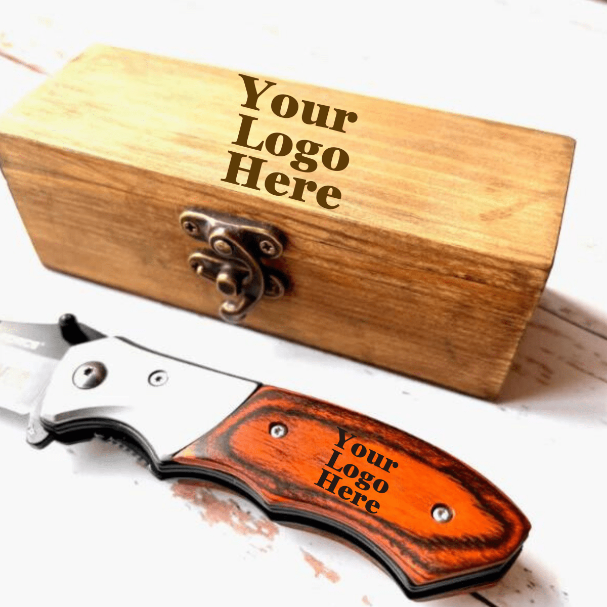 Unique Personalized Custom Logo Wolf Pack Customized Knife Gifts for Men by Groovy Guy