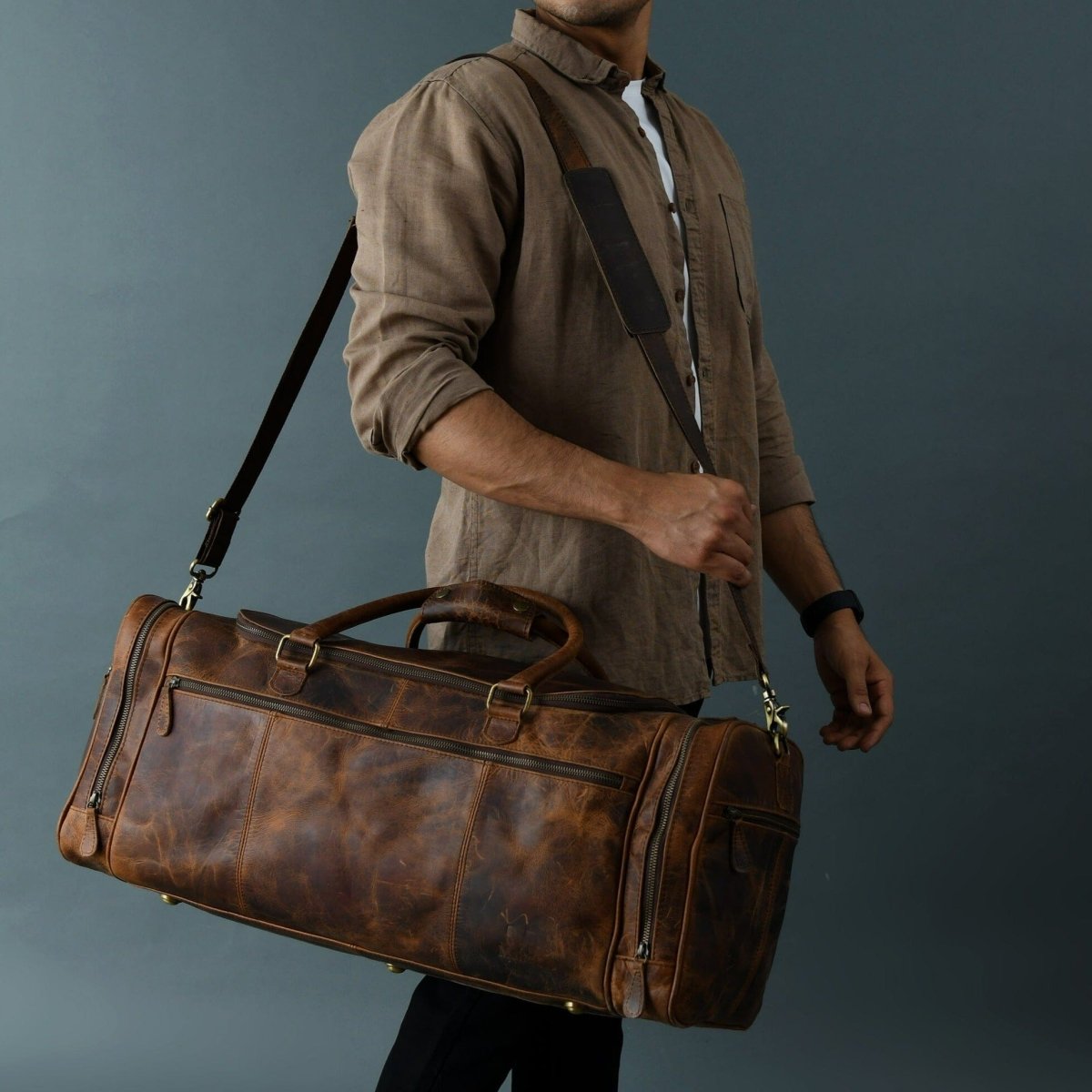 Unique Personalized Cohen Buffalo Weekender Duffle Customized Duffel Bags Gifts for Men by Groovy Guy