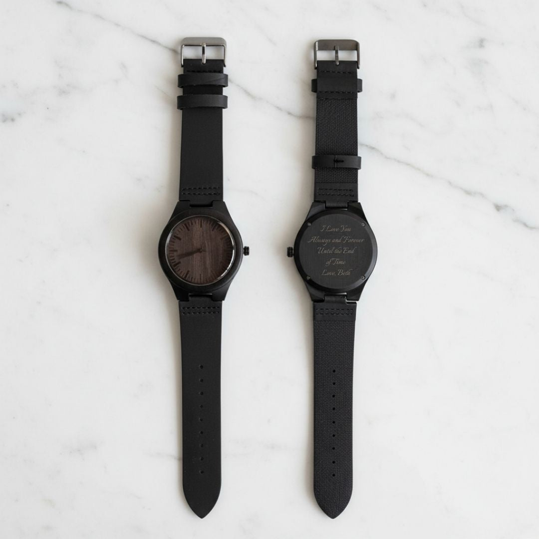 Personalized Keepsake Wood Watch
