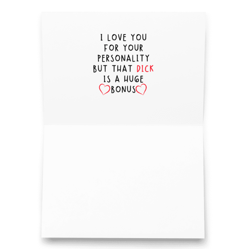 Unique Personalized Cheeky Valentine's Day Card Customized Gifts for Men by Groovy Guy