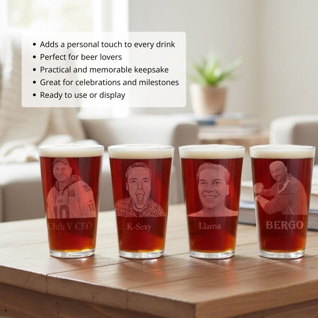 Custom Photo on Pint Glass