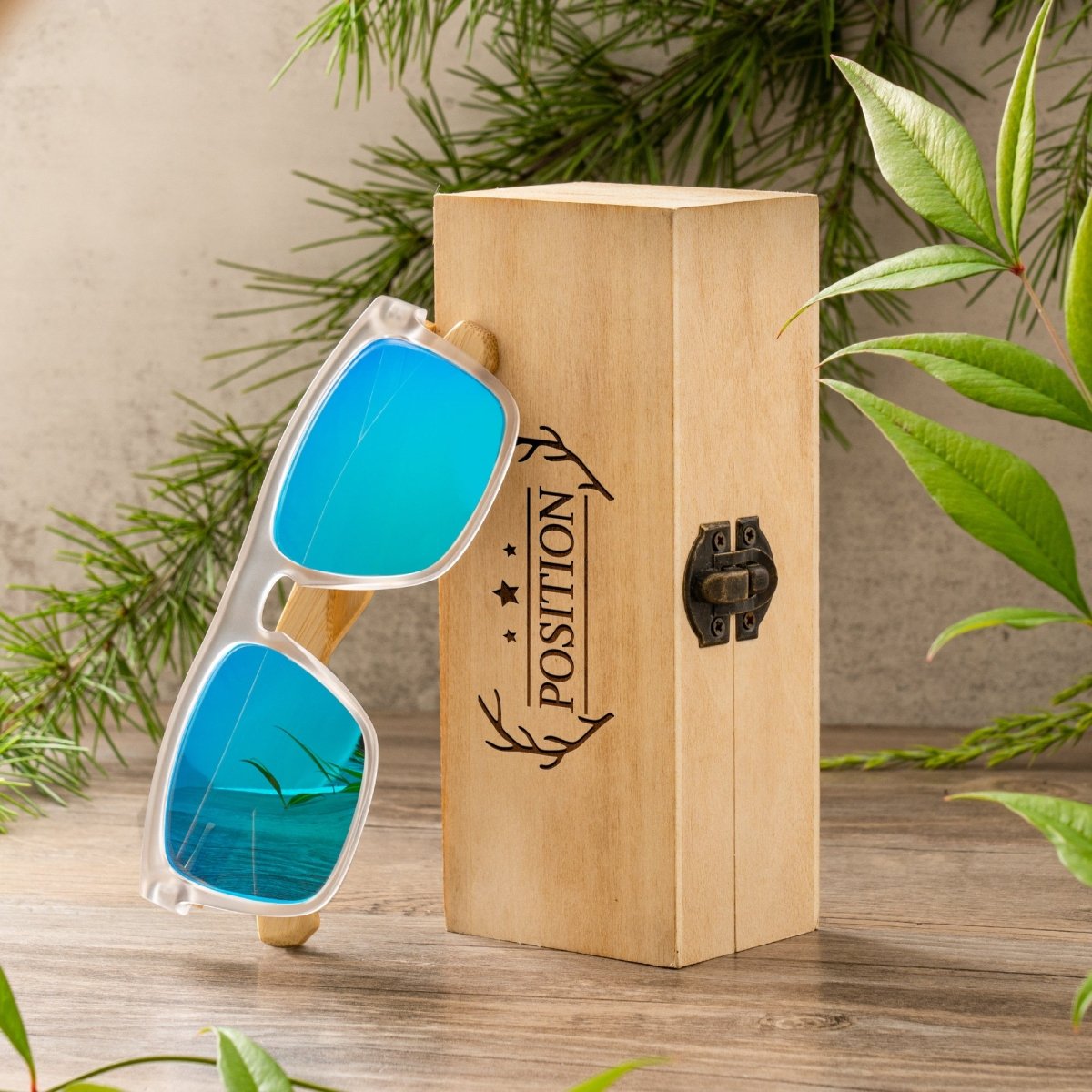 Unique Personalized Forest Wayfarers Customized Sunglasses Gifts for Men by Groovy Guy