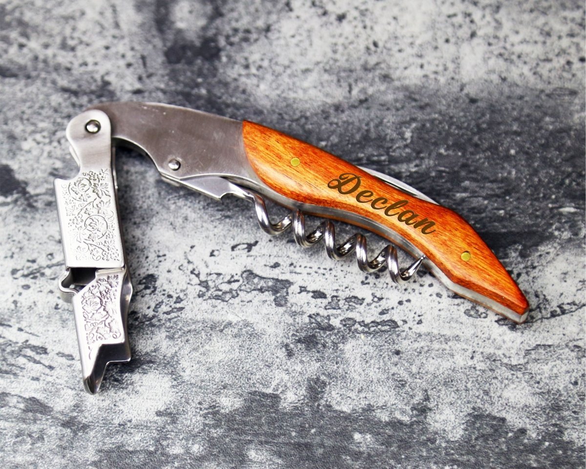 Unique Personalized Wine Night Opener Customized wine Gifts for Men by Groovy Guy