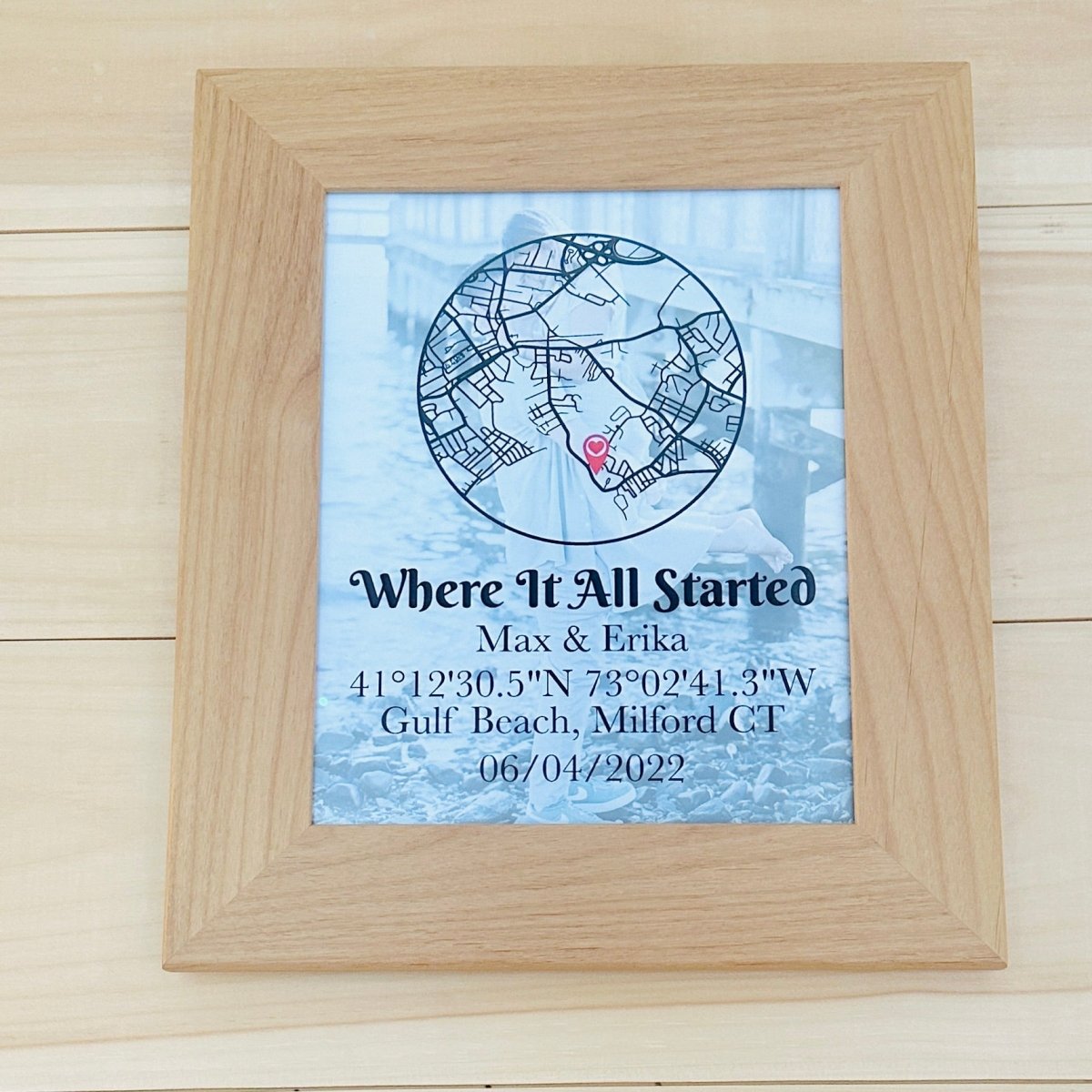 Unique Personalized 'Where It All Started' Picture Frame Customized Anniversary Gifts for Men by Groovy Guy