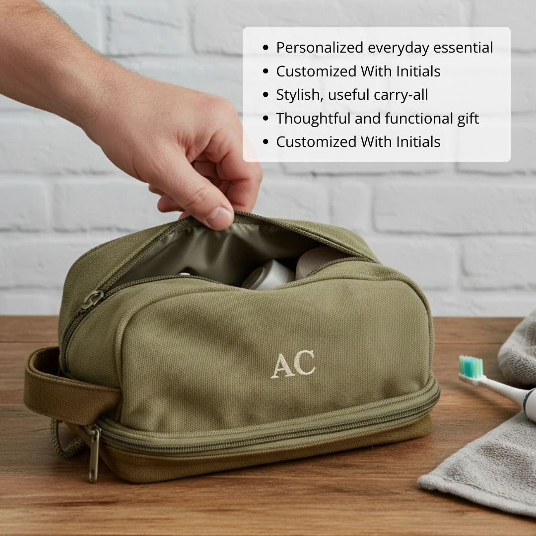 Personalized Canvas Toiletry Bag