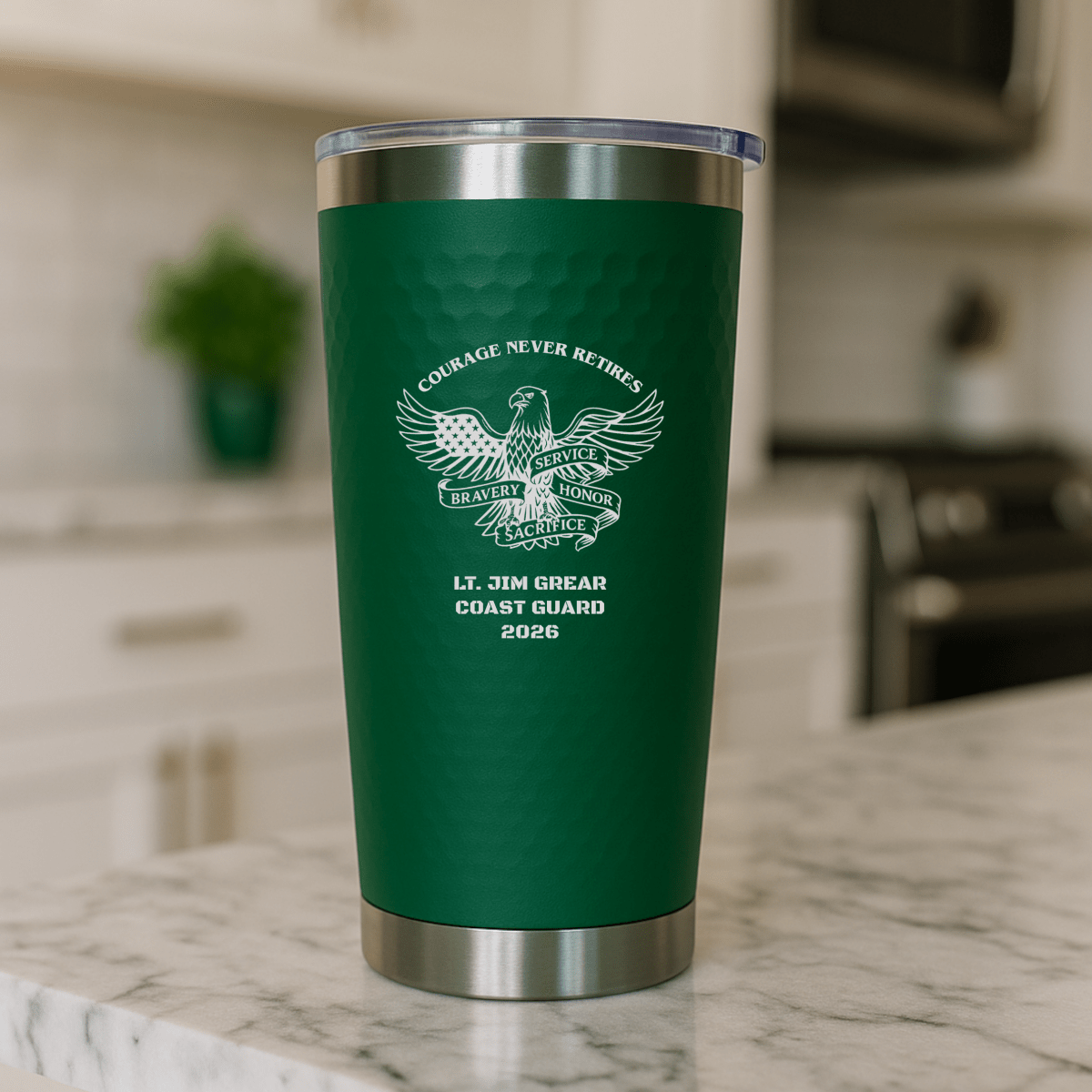 Unique Personalized Retired Veteran Tumbler Customized Drinkware & Tumblers Gifts for Men by Groovy Guy