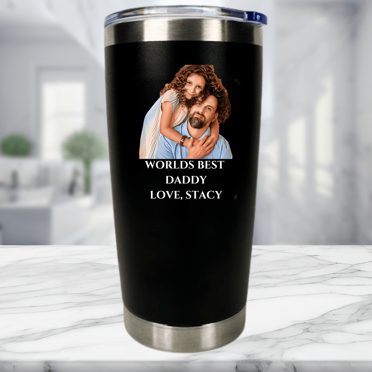 Unique Personalized Best Dad Ever Tumbler Customized Fathers Day Gifts for Men by Groovy Guy