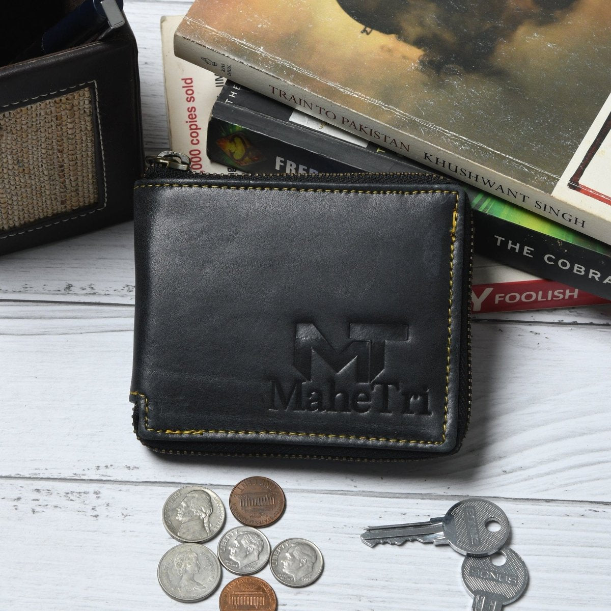 Unique Personalized Adams Bi - Fold Wallet - Black Customized Wallets Gifts for Men by Groovy Guy