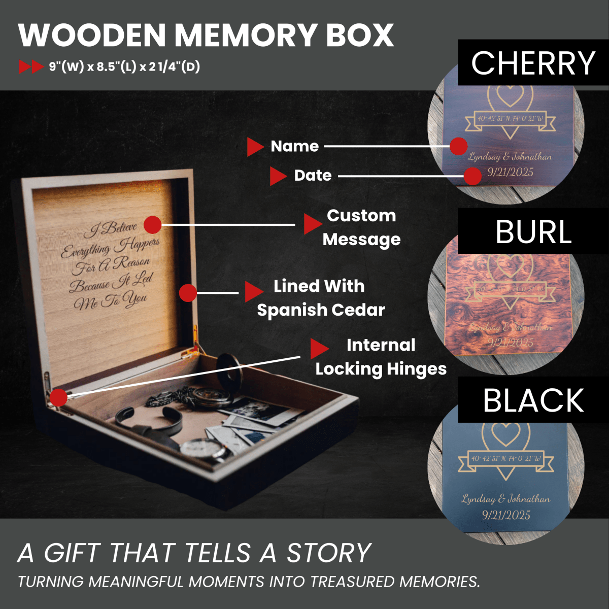 Unique Personalized For My Groom Keepsake Box Customized Gifts for Men by Groovy Guy