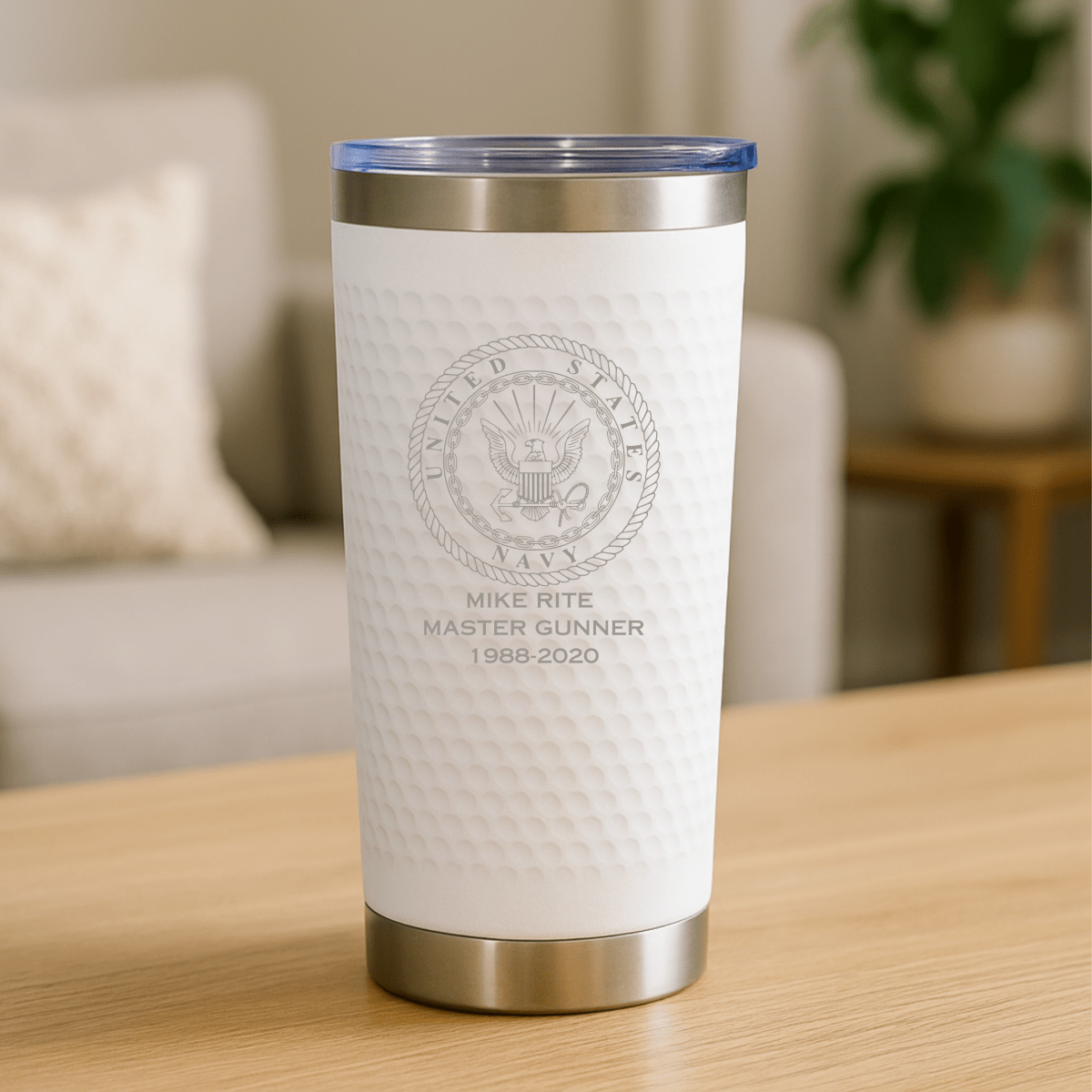 Unique Personalized Retired US Navy Tumbler Customized Drinkware & Tumblers Gifts for Men by Groovy Guy