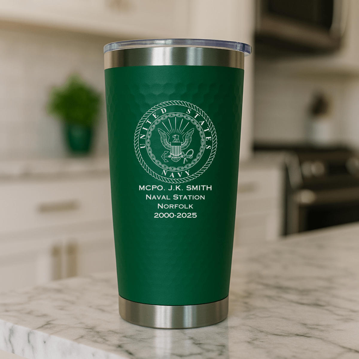 Unique Personalized Retired US Navy Tumbler Customized Drinkware & Tumblers Gifts for Men by Groovy Guy
