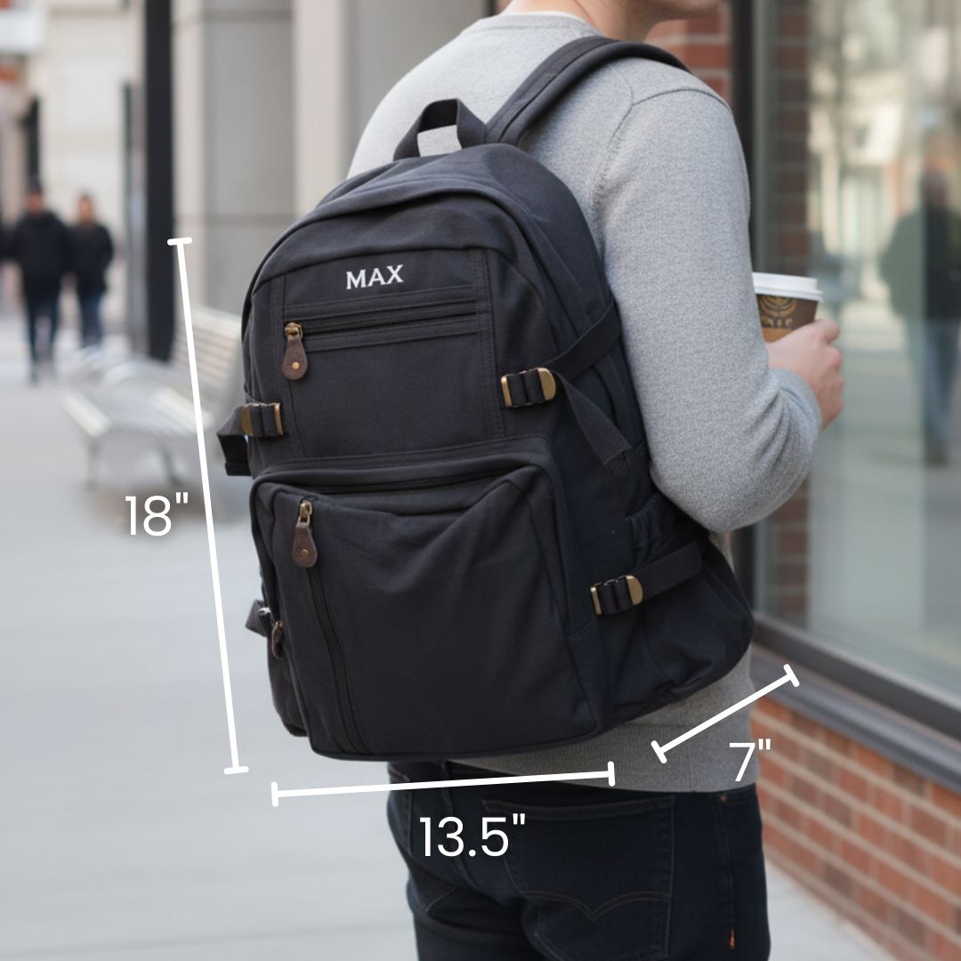 Voyager Personalized Canvas Backpack