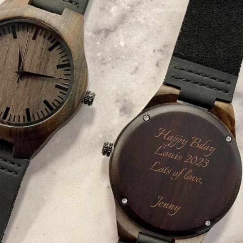 Unique Personalized Personalized Keepsake Wood Watch Customized Watches Gifts for Men by Groovy Guy
