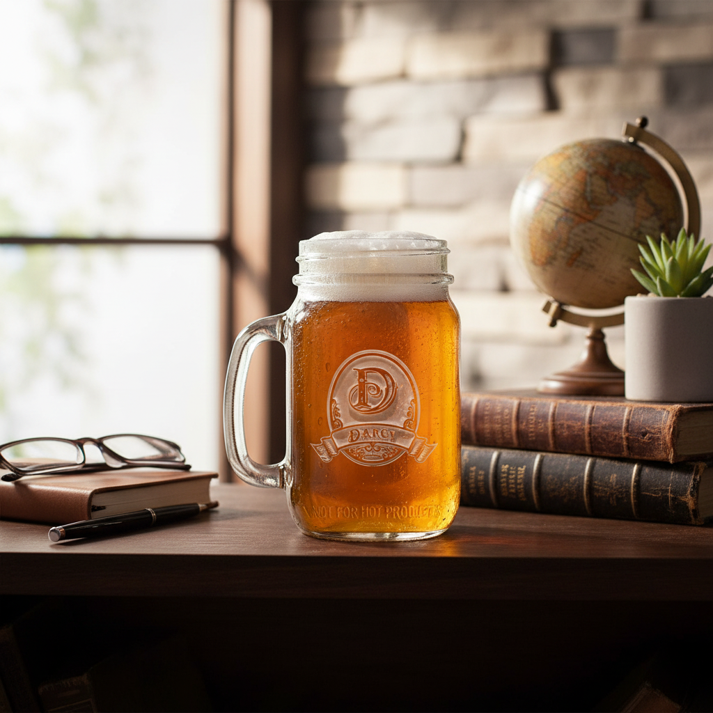 Classic Banner Personalized Mason Jar Mug