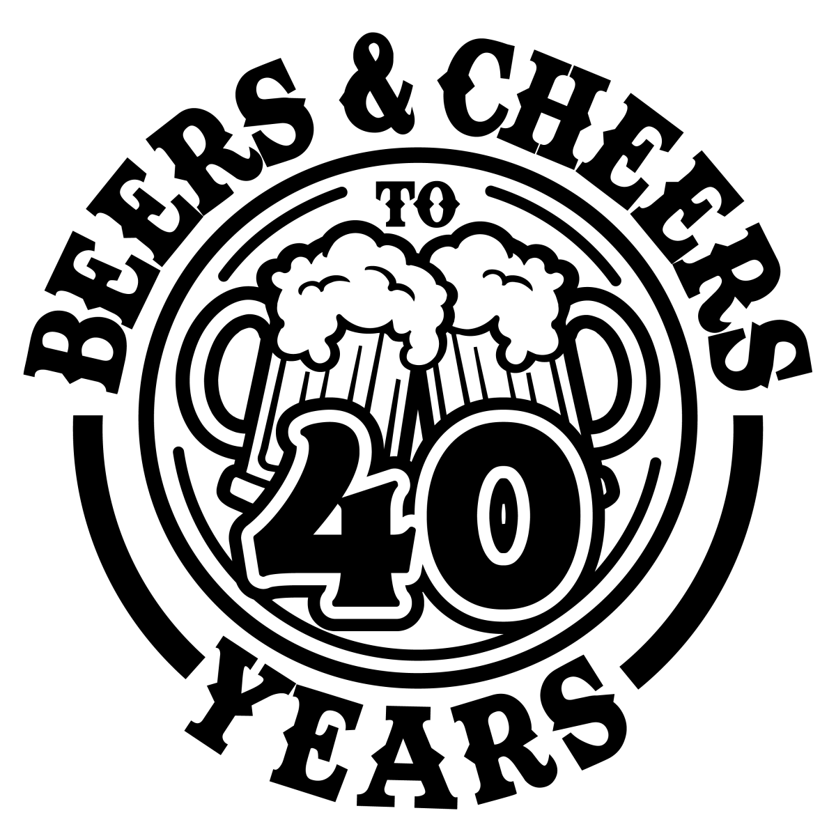 Unique Personalized 40th Birthday Beer Glass Customized Gifts for Men by Groovy Guy