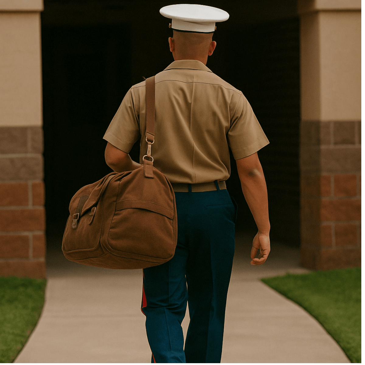 Unique Personalized Marine Semper Fi Duffle Bag Customized Duffel Bags Gifts for Men by Groovy Guy