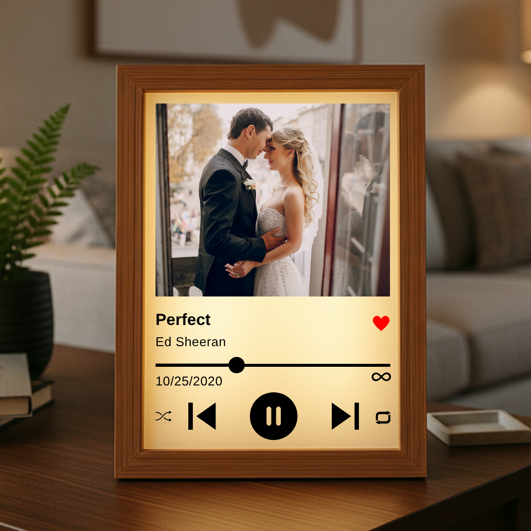 Personalized Couple's Song Photo Frame