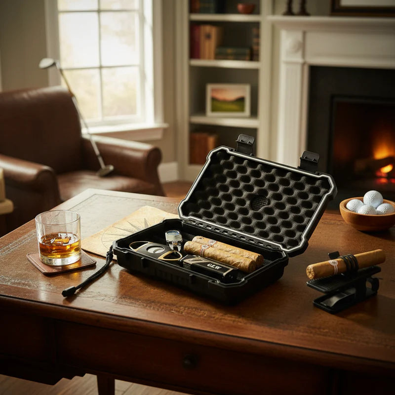 Fairway Cigar Travel Humidor Set