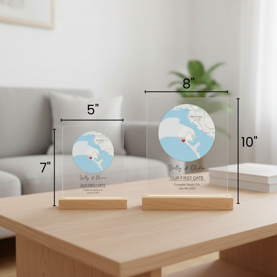 Personalized 'Where We Met' Map Romantic Plaque