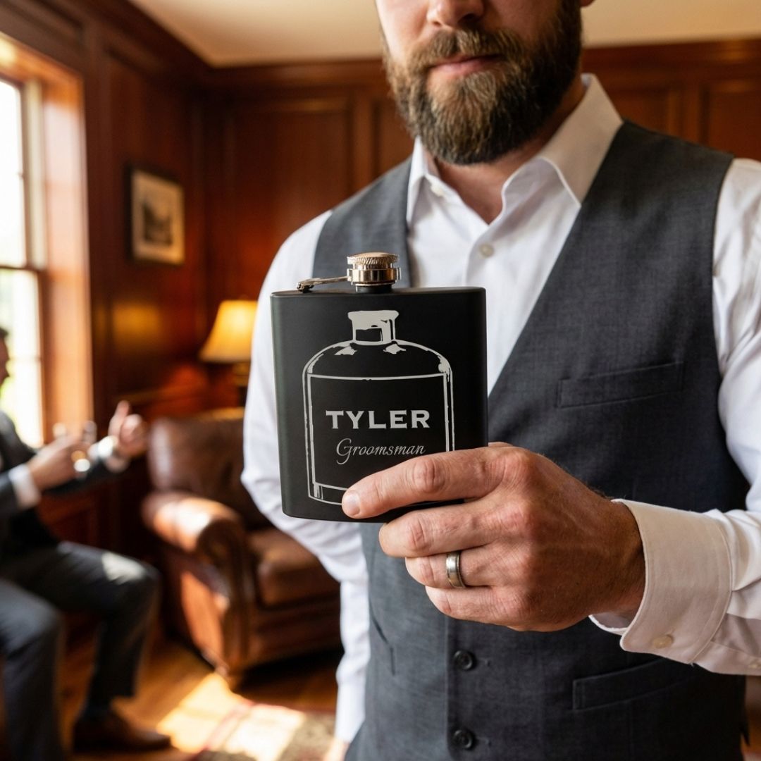 Custom Wedding Flask