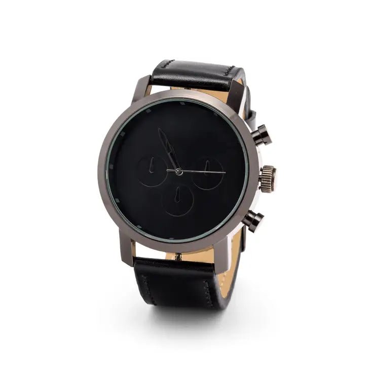 Unique Personalized Personalized Men's Black Wristwatch Customized Watches Gifts for Men by Groovy Guy