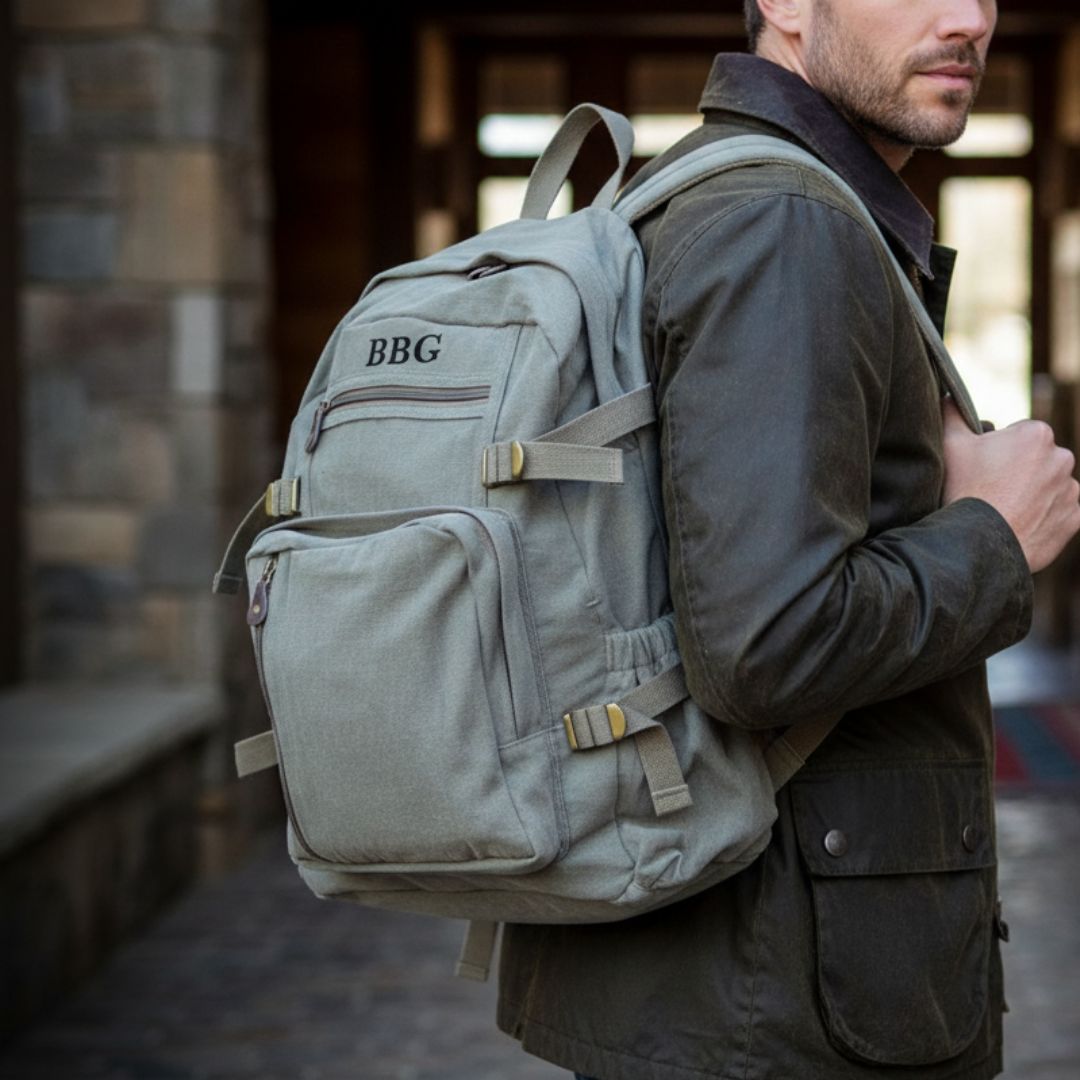 Voyager Personalized Canvas Backpack