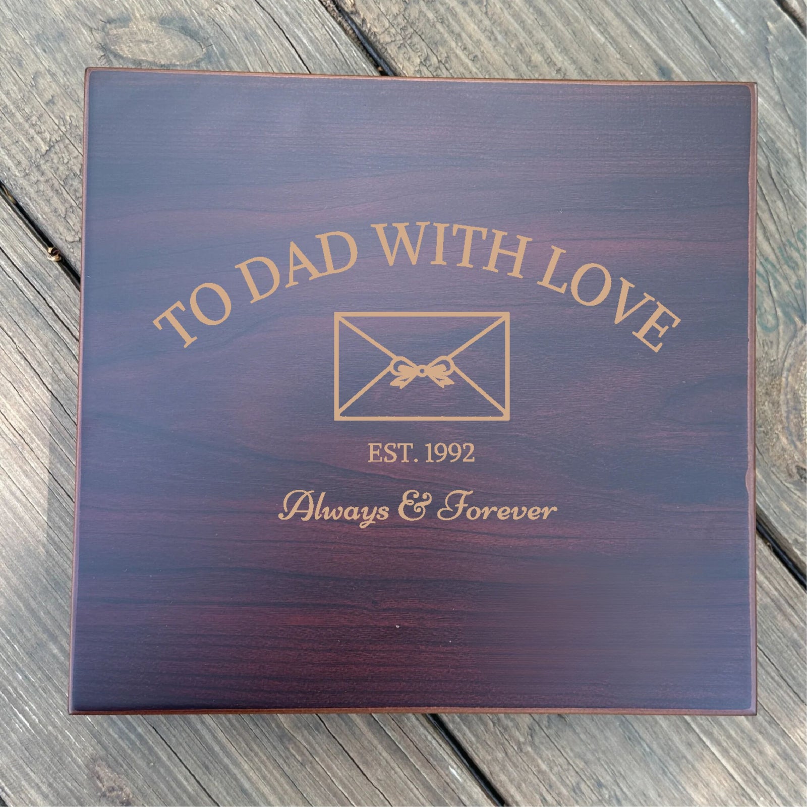 Letters to Dad Keepsake Box gift for dad on father's day