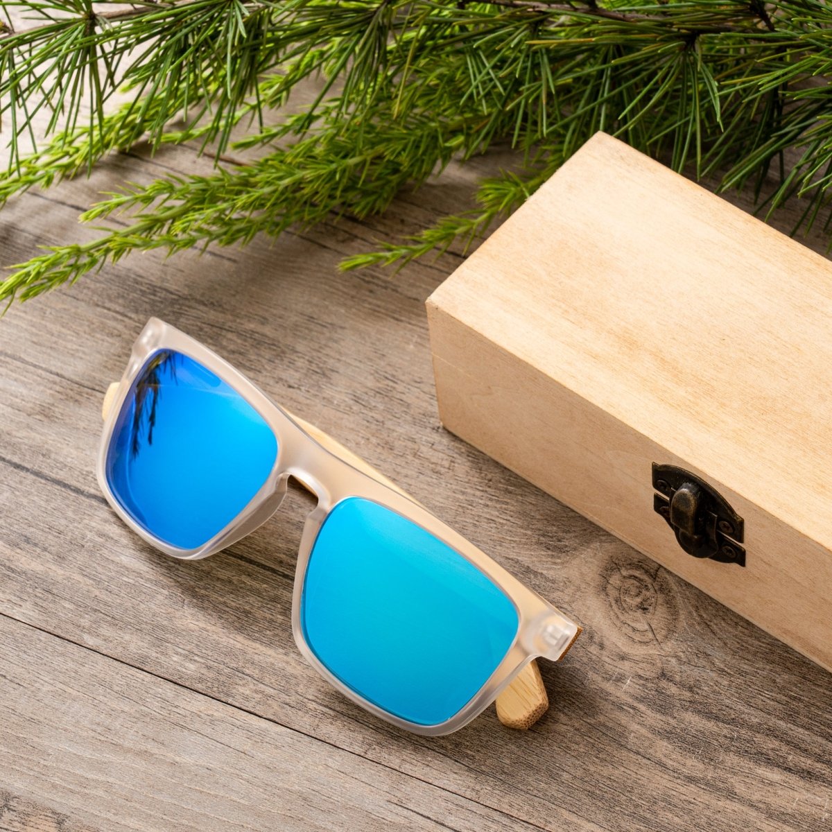 Unique Personalized Forest Wayfarers Customized Sunglasses Gifts for Men by Groovy Guy