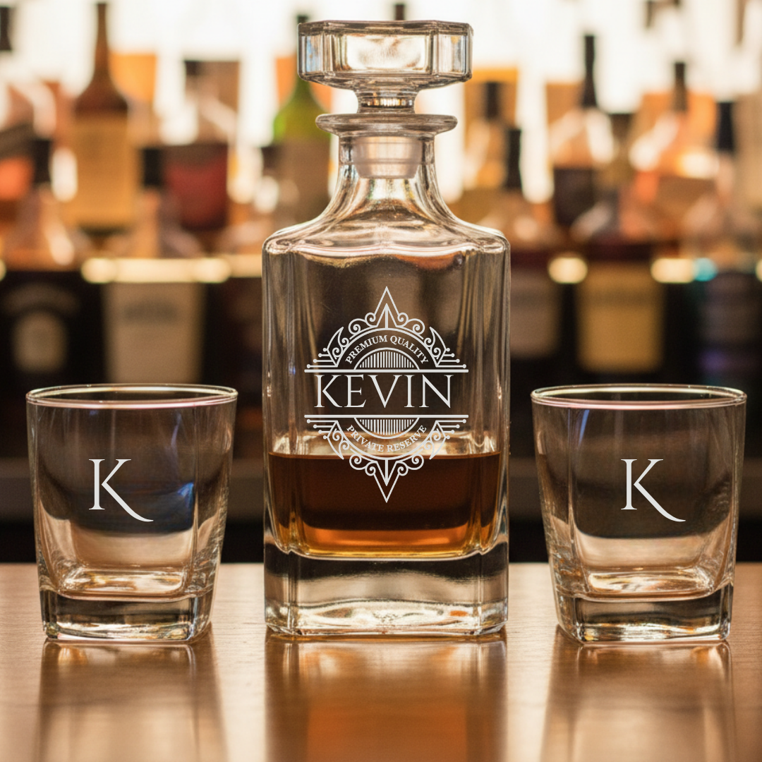Personalized Whiskey Decanter Set for Son