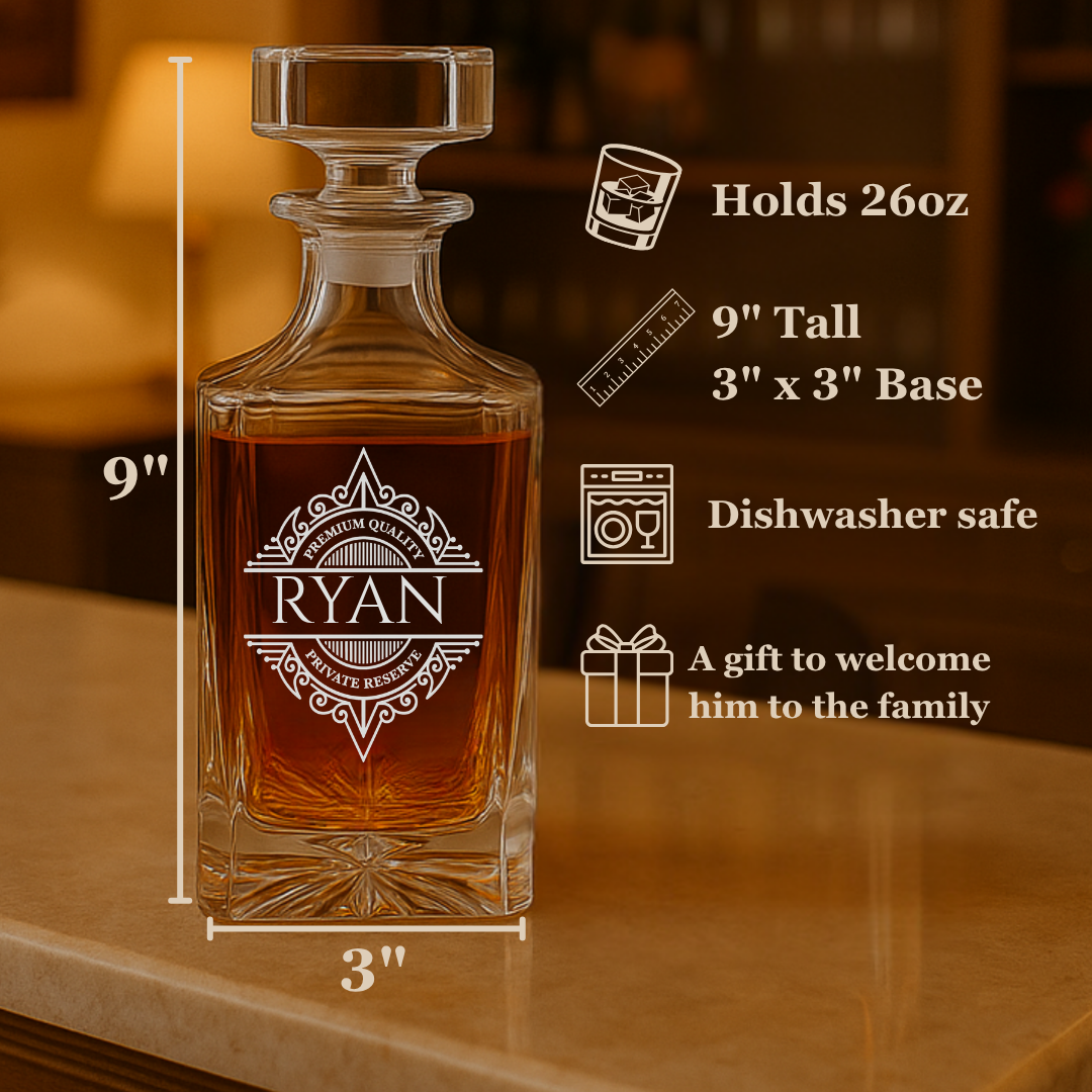 Personalized Brother in Law Decanter Set