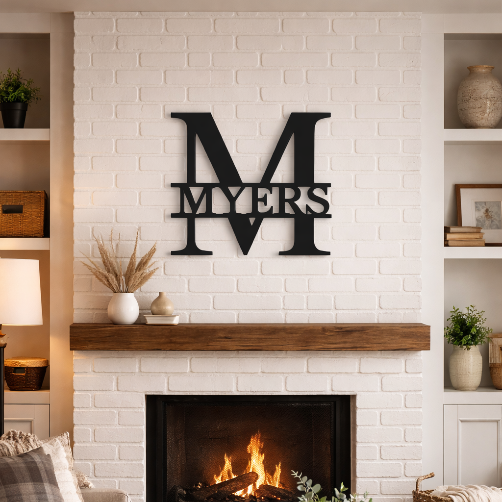 Heritage Monogram Metal Sign
